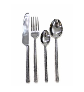 Ensemble de couverts de luxe modernes faits à la main en laiton avec poignée Ustensiles en métal écologiques avec boîte cadeau personnalisée pour les mariages - Product Image 3