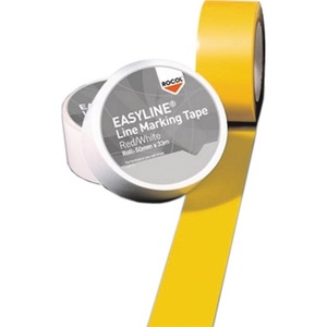 Yellow PVC Office Adhesive <b>Tape</b> 33m X 50mm ROCOL Floor Marking Roll - Product Image 1