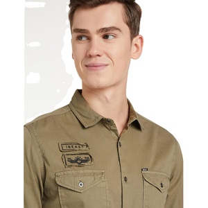 เสื้อทรงสลิมฟิตสำหรับผู้ชายเสื้อคอปกสีทึบปรับแต่งได้คุณภาพระดับพรีเมียมสไตล์ซาฟารีผลิตจากบังคลาเทศ - Product Image 6