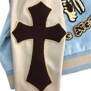 Personalizar Logo Chenille bordado Patchwork chaqueta de invierno Streetwear Bomber Letterman chaqueta Varsity de los hombres 2025 - Product Image 4