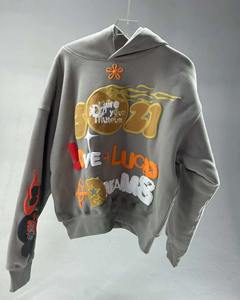 American Letter Puff Print Hoodies Mujeres Parejas Tops Sudadera Mujeres Goth Streetwear Ropa Sudadera con capucha de gran tamaño - Product Image 2