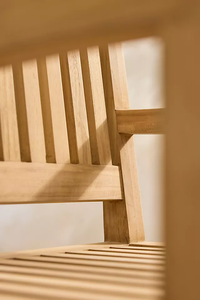 Silla decorativa para exterior con marco sencillo de madera de teca - Product Image 6
