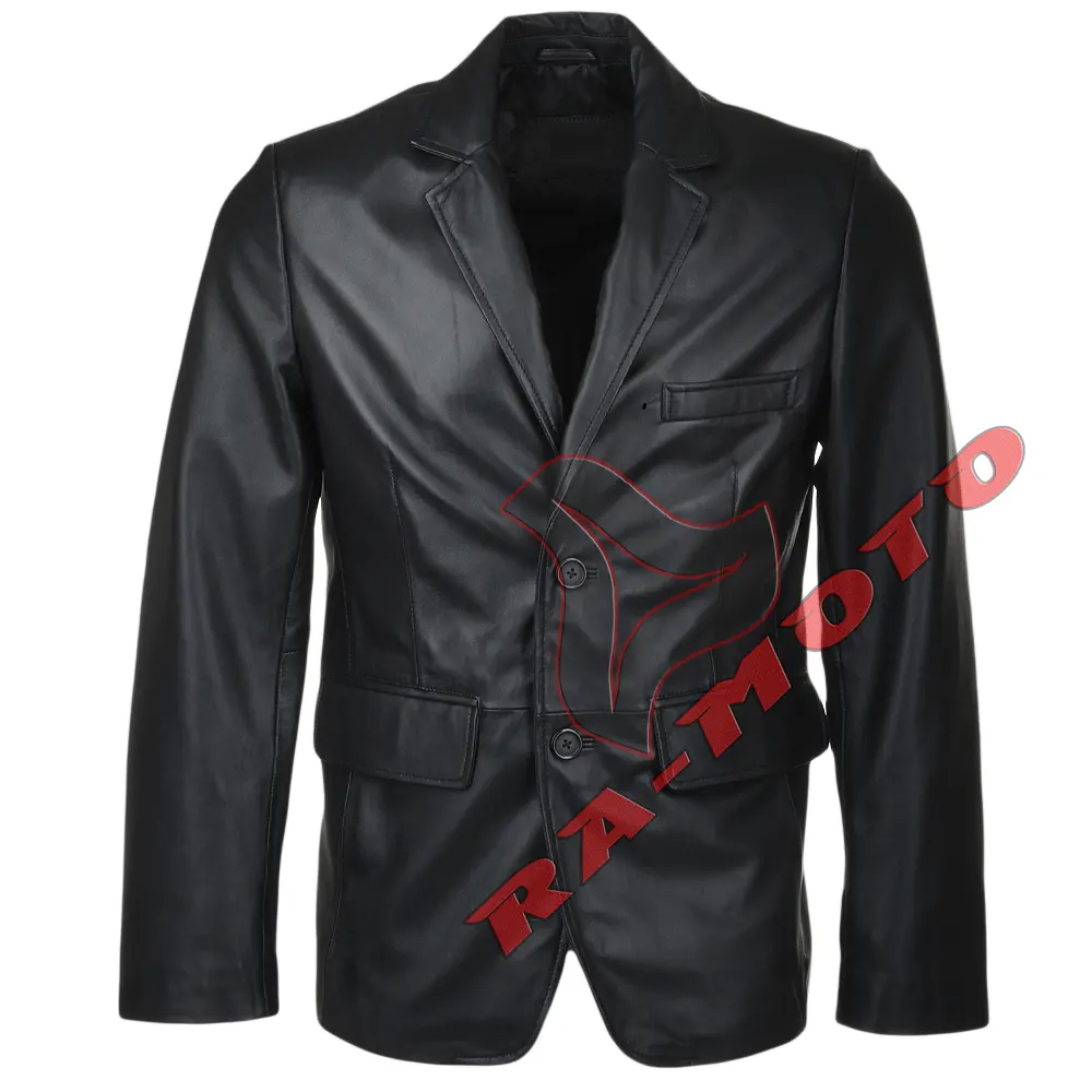 2022 new arrivals leather blazer plus size men's coats Autumn plus size men's jacket leather jacket men black
