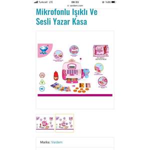 Máquina de Aprendizaje para Niños, Caja Registradora Interactiva Turca con Funcionamiento a Pilas, Micrófono, Efectos de Sonido, 3+ Años, No Incluye - Product Image 2