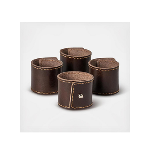 Servilletero de cuero para mesa de boda, decoración del hogar, servilletero de cuero, servilletero, anillos, mesa, forma redonda - Product Image 3