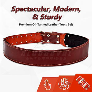 Cinturón de trabajo de cuero OEM | Cinturón resistente personalizado para trabajos de construcción, electricidad y carpintería - Product Image 3