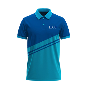 Diseño personalizado 90% poliéster 10% Spandex sublimado polos botón abajo cuello Logo impreso Golf Polo camiseta hombres camiseta - Product Image 1