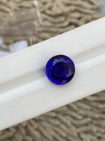 13 MM couleur rare Tanzanite naturelle forme ronde pierre coupée qualité Super Deluxe grande taille Zoisite Tanzanite Loupe propre 11.69 carat