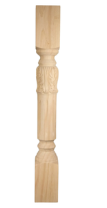 Gabinete de cocina de madera maciza Columna de poste de isla Soporte de patas decorativas para mesas Gabinetes de islas Poste decorativo de forma personalizada - Product Image 3