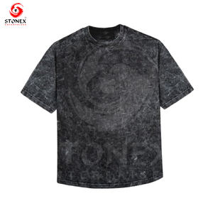 Fabricant de t-shirt surdimensionné vintage en coton lavé à l'acide pour hommes impression personnalisée - Product Image 2