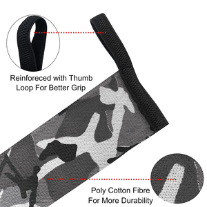 Weight Lifting Wrist Wraps Custom Logo <b>Hook</b> and Loop Closure Breathable Polyester & Cotton Fitness Gym Wraps for Unisex - Product Image 6