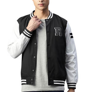 Vente directe d'usine Veste de baseball à séchage rapide pour hommes avec lettrage Veste de taille adulte en toile de nouveau style - Product Image 1