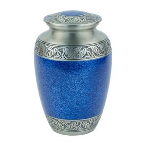 Urnes de crémation pour adultes en laiton de haute qualité avec bande de gravure en étain et urnes funéraires en métal fini noir pour cendres humaines - Product Image 2