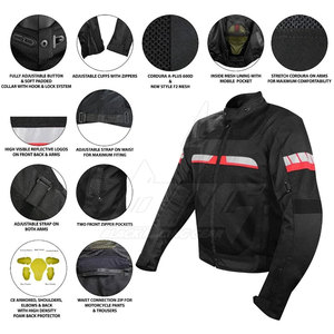 Combinaison textile pour moto en matériau léger et durable Combinaison textile respirante pour moto de haute qualité - Product Image 2