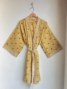 Heart Print Pure Cotton <b>Robe</b> Short Soft Bathrobe Bridesmaid Gift Bridal <b>Robe</b> Sleepwear <b>Spa</b> Cruise Resort Wear Dress Casual Party - Product Image 4