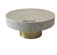 Fantaisie vente chaude incrustation d'os Table basse ronde meubles de luxe incrustation d'os Table centrale meubles de maison décor à la maison Table d'appoint