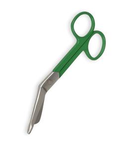 Ciseaux de coupe de pansement chirurgical vétérinaire médical ciseaux d'allaitement premiers soins Lister acier inoxydable 14 Cm anneaux verts CE ISO - Product Image 2