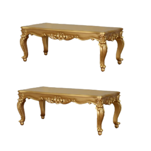 โต๊ะกาแฟแบบยาวกรอบสีทองพร้อมโต๊ะคุณภาพดีสำหรับบ้านห้องนั่งเล่นงานแต่งงานเฟอร์นิเจอร์การผลิตในประเทศอินโดนีเซีย - Product Image 5