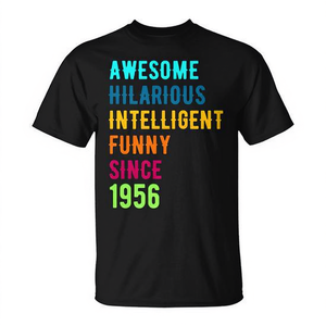 Impresionante desde 1956, divertida, inteligente, camiseta premium de cumpleaños, camiseta divertida con el año de nacimiento de 1956, camiseta promocional divertida - Product Image 2
