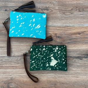 Bolso de cuero de piel metálica para mujer, cartera elegante con borla de Color rechoncho, billetera de cuero de piel para tarjetas de crédito y teléfono - Product Image 4