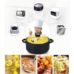 Utensilios de cocina de metal para el hogar Cazuela de acero inoxidable Olla caliente hecha a mano al por mayor con tapa con diseño martillado de color dorado - Product Image 6