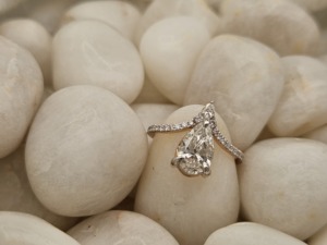 Customized Diamond Luxury 925 Sterling Silver Pear Cut Diamond <b>Ring</b> Classic Wedding Band <b>Ring</b> for Women <b>Fine</b> Jewelry - Product Image 5