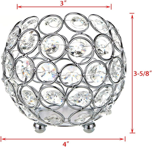 Bougeoirs en cristal, bougeoir en cristal perlé, candélabre, centre de table pour mariage, fête, décoration de la maison - Product Image 5