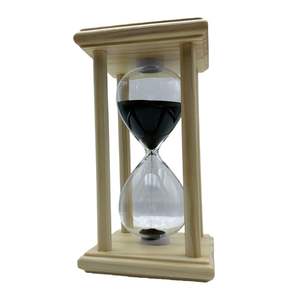 Ensemble de sabliers en bois de qualité supérieure, horloges à sable artistiques, accent décoratif de bureau pour la décoration moderne de la maison - Product Image 1