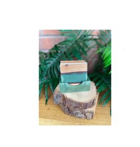 Posavasos de piedra de madera y resina para color verde y amarillo para oficina de forma cuadrada y uso doméstico al mejor precio - Product Image 6