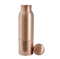 Botellas de Agua 100% Cobre Puro para Bienestar Ayurvédico y Beneficios de Desintoxicación, Bebederos de Vidrio Ecológicos para Hidratación Diaria