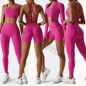 Nieuw In Voorraad Aangepaste Plus Size Sport Dames Gym Yoga Pak Activewear Trainingskleding Vrouwen Actieve Kleding Yoga Set