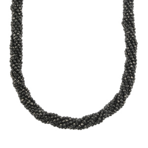 Collar de Espinela Negra Birmana de 180 Quilates con Cadena de Plata de Ley - Product Image 2