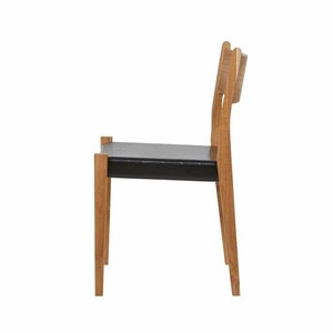 SILLA LATERAL ASIENTO DE PIEL IMITACIÓN MADERA TECA - Product Image 2