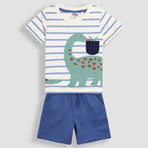 Brilliants Toddler Boy Sportswear Set Ropa de bebé con mangas cortas Conjunto de ropa para niños Niños Mangas cortas Animal Baby - Product Image 1