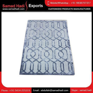 Dernier modèle de tapis personnalisé haut de gamme, tufté à la main, brodé par des artisans, en laine et viscose, avec latex premium antimicrobien, à boucles tuftées à la main - Product Image 4