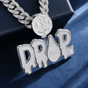 Collar con Colgante de Diamantes CZ Chapado en Oro para Hombre, Estilo Hip Hop, Personalizado - Product Image 3