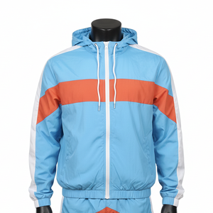 2025 survêtements de haute qualité coupe-vent ensemble court décontracté été Logo personnalisé coupe-vent veste hommes Nylon Twp pièce coupe-vent - Product Image 2