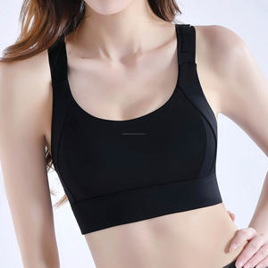 สปอร์ตบราแบบซัพพอร์ตสูง ทนแรงกระแทก ระบายอากาศได้ดี สายปรับได้ พร้อมแผ่นรองรับทรงอกสำหรับผู้หญิง เหมาะสำหรับโยคะ - Product Image 1