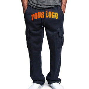 กางเกงขายาวทรงหลวมสำหรับผู้ชายกางเกงวอร์มขาตรงแบบสั่งทำกางเกงวิ่งสำหรับผู้ชายซักได้ - Product Image 1