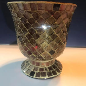 Portavelas de luz de té rojo rubí mosaico con 5/8 azulejos adjuntos - Product Image 6