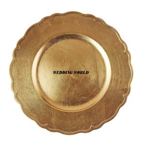 Assiette à chocolat brillante finition or Plateau à chocolat fait main d'excellente qualité Vaisselle ronde Plateau à chocolat - Product Image 5