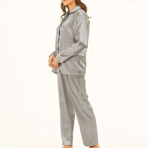 Pijama de algodón 100% de alta calidad para mujer, ropa de dormir, trajes de noche largos para mujer, estilo informal para verano, otoño, Primavera, venta al por mayor - Product Image 2