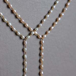 Collier Lariat en Or 14 carats Plaqué Rhodium avec Diamants pour Mariage, Fiançailles, Fête et Cadeau - Product Image 3