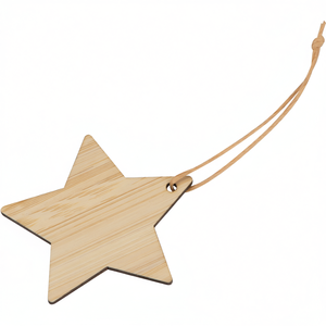 Pendentif étoile en bambou personnalisé BRANDON, gadgets personnalisables pour les fournitures de fête promotionnelles - Product Image 3