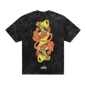 T-shirts pour hommes en coton 100% tricoté, coupe ample, noir foncé, style vintage, formel, doux, respirant, vêtements urbains - Product Image 3