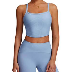 Ensemble de sport et yoga deux pièces pour femme, taille haute, respirant, en Spandex/Nylon, avec soutien-gorge de sport en TISSU INNOSOULANT, faible MOQ - Product Image 6