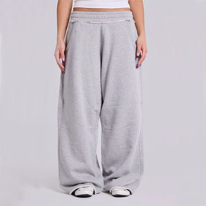 Personalizado 500 Gsm 100% algodón pantalones de chándal holgados en blanco francés Terry pantalones de chándal hombres apilados hombres pantalones de chándal - Product Image 3