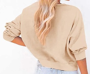 Glamorous Trendy Women's Cotton Fleece Poliéster Crop Top Sudadera con capucha Importado Pakistán Diseño sostenible Deportivo en relieve - Product Image 6