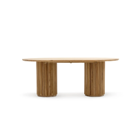 Mesa de comedor de teca para restaurante, hotel, villa, resort, cafetería, mobiliario comercial para hostelería.