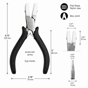 Flat Nylon Jaw Plier Jewelry Making Tool Non Scratch Pliers Soft Jaw <b>Wire</b> Wrapping <b>Craft</b> Tool Ergonomic Grip - Product Image 5